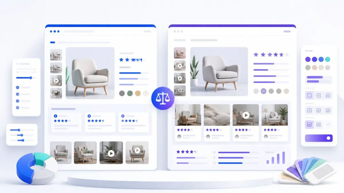 Shopify review widget comparison checklist for Okendo and Judge.me on mobile and desktop product pages