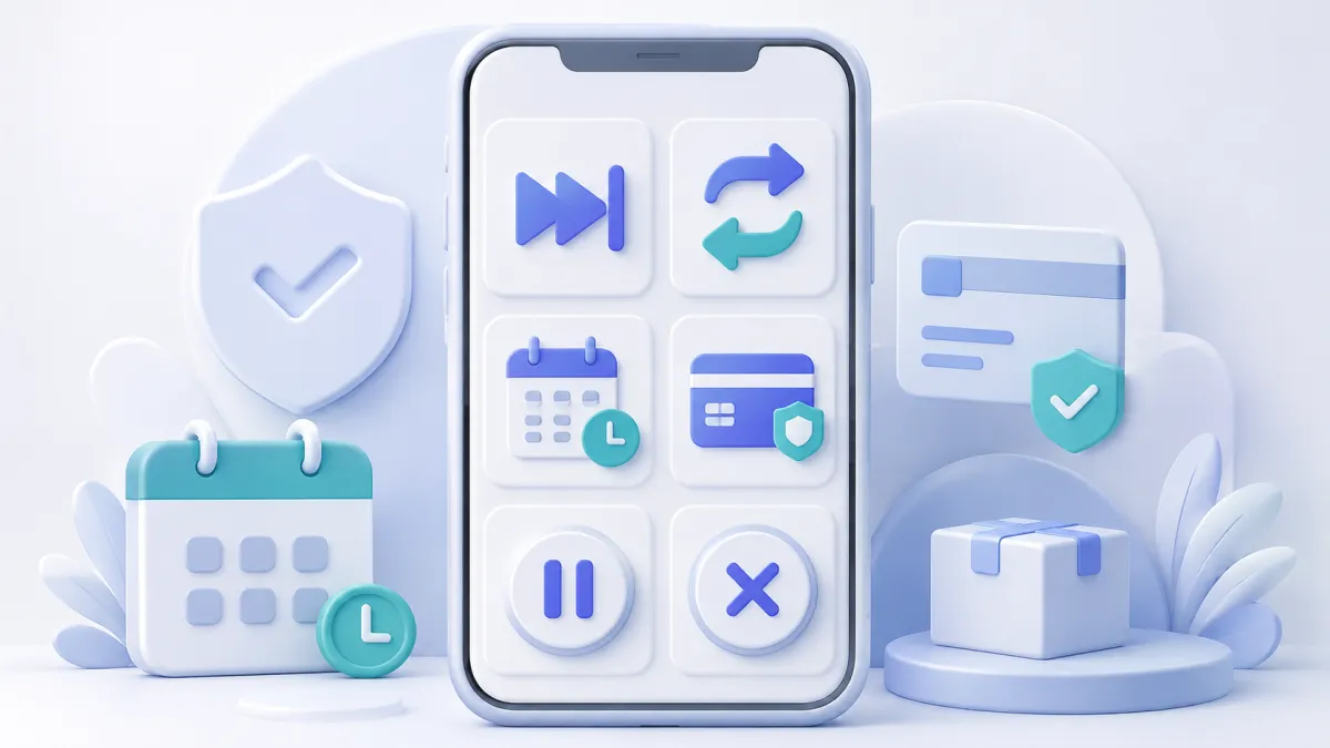 Subscription customer portal self-service actions for Recharge and Bold evaluation