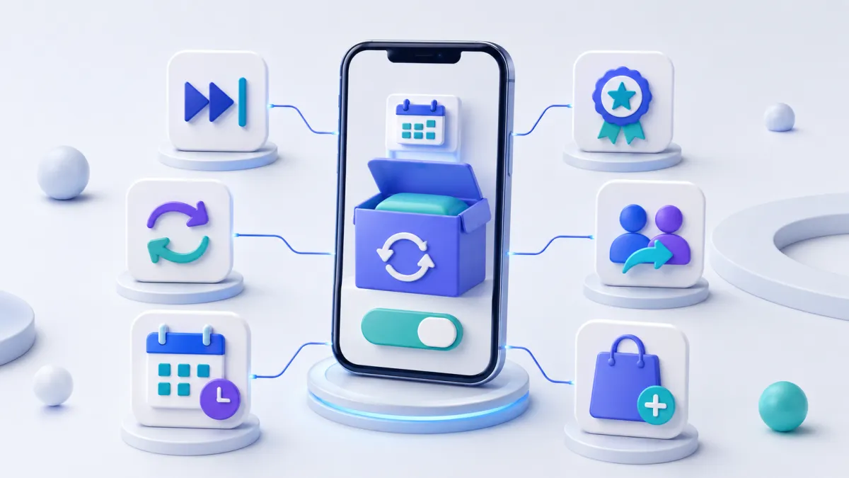 Mobile subscription portal experience with self-service loyalty referral and add-on capabilities